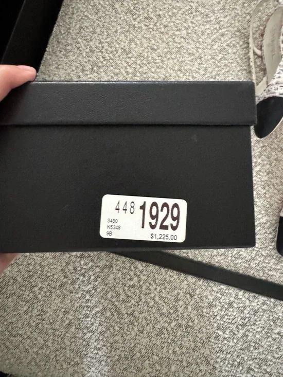 CHANEL Black and Pink Tweed Cap-Toe Slingback Mules - Picture 5 of 7